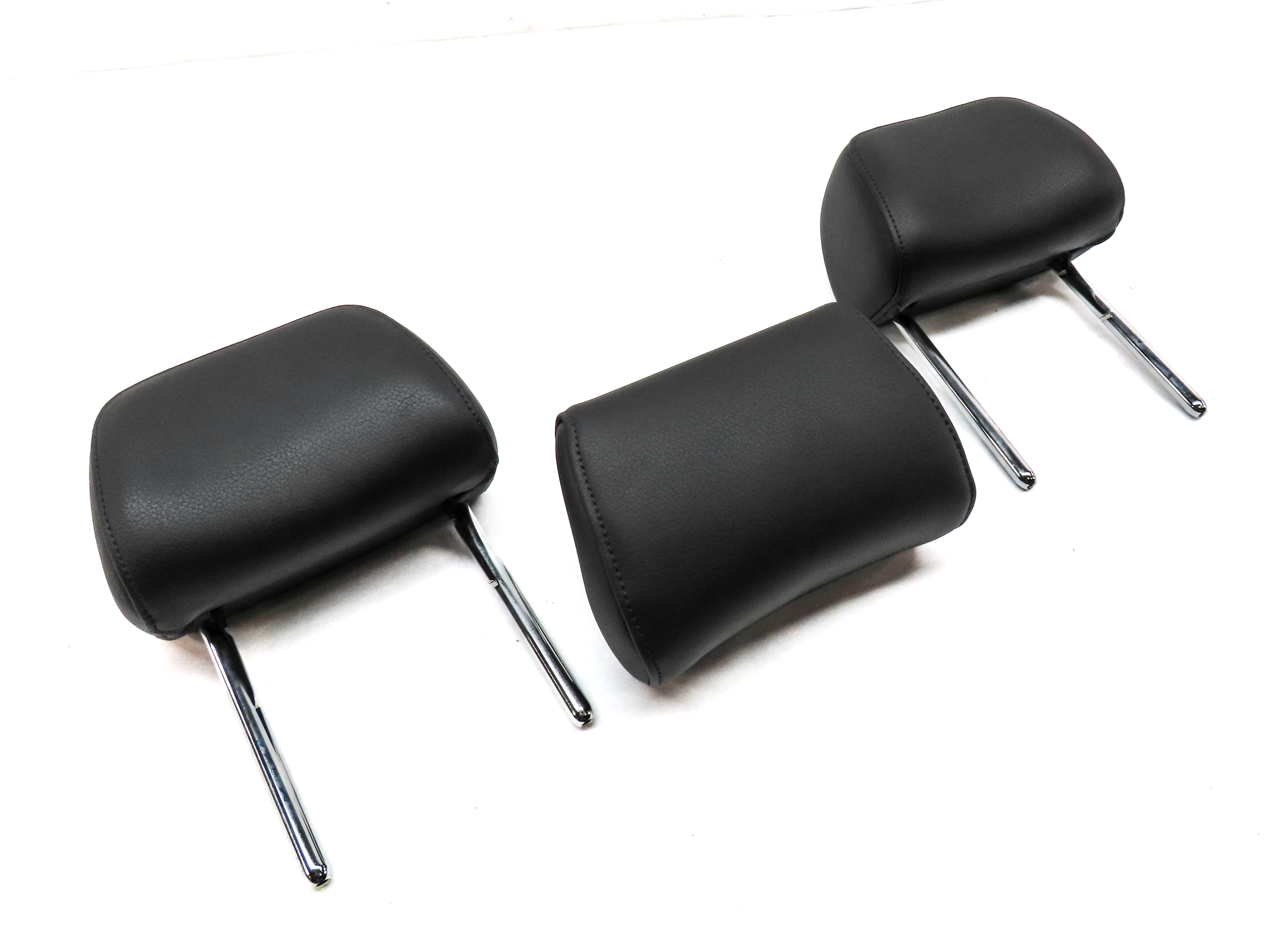 13-16 A4 S4 12-18 A6 S6 C7 B8 REAR LEFT RIGHT CENTER SEAT HEADREST SET/3 (BLACK) — exact item pictured